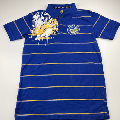 Boys NRL Supporter, Parramatta Eels cotton polo shirt top, GUC, size 14,  