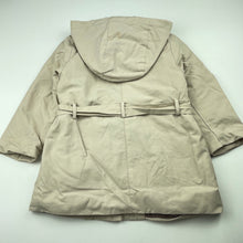 Load image into Gallery viewer, Girls Zara, beige trenchcoat, marks on hood, L: 44cm, FUC, size 2-3,  