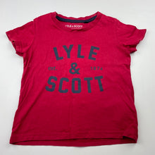 Load image into Gallery viewer, Boys LYLE &amp; SCOTT, red cotton t-shirt / top, FUC, size 3,  