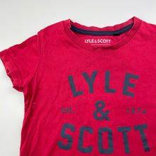 Load image into Gallery viewer, Boys LYLE &amp; SCOTT, red cotton t-shirt / top, FUC, size 3,  