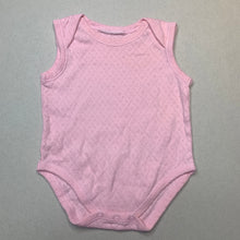 Load image into Gallery viewer, Girls pink, pointelle bodysuit / romper, GUC, size 0,  