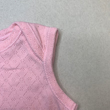 Load image into Gallery viewer, Girls pink, pointelle bodysuit / romper, GUC, size 0,  