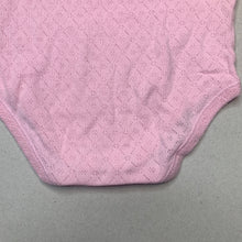 Load image into Gallery viewer, Girls pink, pointelle bodysuit / romper, GUC, size 0,  