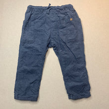 Load image into Gallery viewer, Boys H&amp;M, lined corduroy cotton pants, adjustable, Inside leg: 28cm, GUC, size 1,  