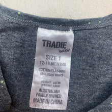 Load image into Gallery viewer, Boys Tradie Baby, stretchy singetsuit / romper, GUC, size 1,  