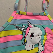 Load image into Gallery viewer, Girls Wave Zone, colourful swim one-piece, unicorn, EUC, size 1,  