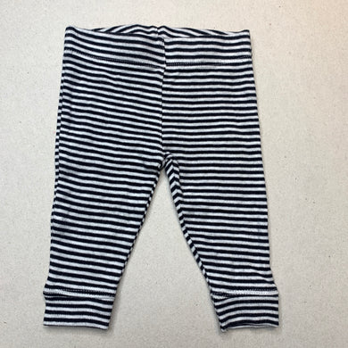 unisex Anko, striped soft cotton leggings / bottoms, EUC, size 0000,  
