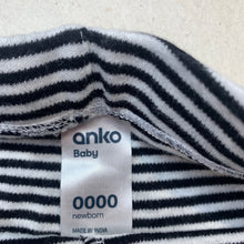 Load image into Gallery viewer, unisex Anko, striped soft cotton leggings / bottoms, EUC, size 0000,  