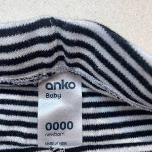 unisex Anko, striped soft cotton leggings / bottoms, EUC, size 0000,  