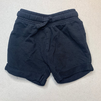 Boys Dymples, black cotton shorts, elasticated, GUC, size 00,  