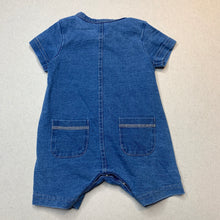 Load image into Gallery viewer, Boys Fox &amp; Finch, stretch cotton romper, GUC, size 000,  