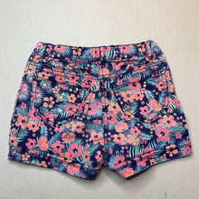 Load image into Gallery viewer, Girls H&amp;T, floral stretch cotton shorts, adjustable, GUC, size 6,  