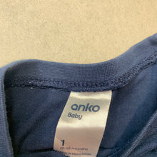 Load image into Gallery viewer, Boys Anko, navy cotton t-shirt / top, EUC, size 1,  