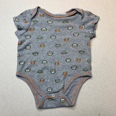 Boys Best Beginnings, grey cotton bodysuit / romper, FUC, size 3 months,  