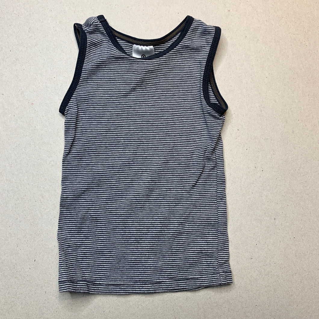 unisex Target, striped cotton singlet top, EUC, size 00,  