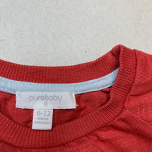 Load image into Gallery viewer, Boys purebaby, organic cotton Christmas t-shirt / top, GUC, size 0,  