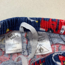 Load image into Gallery viewer, Boys Baby Berry, flannel cotton pyjama pants, FUC, size 1,  