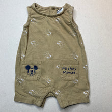 Load image into Gallery viewer, Boys Disney, Mickey Mouse stretchy romper, GUC, size 000,  