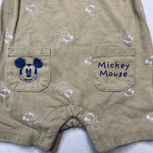 Load image into Gallery viewer, Boys Disney, Mickey Mouse stretchy romper, GUC, size 000,  