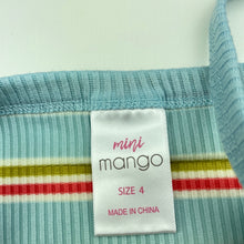 Load image into Gallery viewer, Girls Mango, ribbed stretchy summer top, FUC, size 4,  