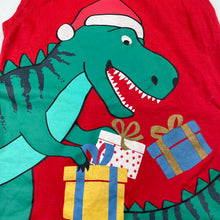 Load image into Gallery viewer, Boys Tilt, cotton Christmas top, dinosaur, FUC, size 3,  