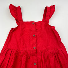 Load image into Gallery viewer, Girls H&amp;M, red cotton casual summer dress, GUC, size 7, L: 65cm