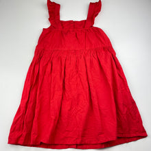Load image into Gallery viewer, Girls H&amp;M, red cotton casual summer dress, GUC, size 7, L: 65cm