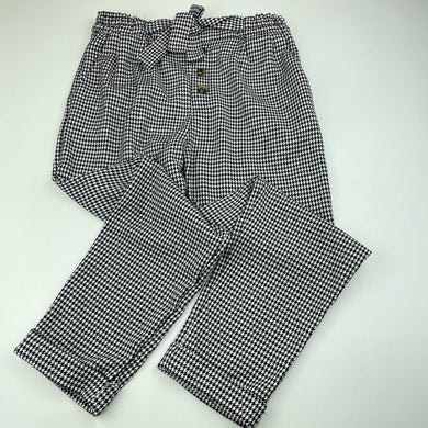 Girls H&M, black & white pants, elasticated, Inside leg: 51cm, GUC, size 10,  