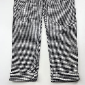 Girls H&M, black & white pants, elasticated, Inside leg: 51cm, GUC, size 10,  