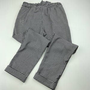 Girls H&M, black & white pants, elasticated, Inside leg: 51cm, GUC, size 10,  