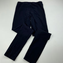Load image into Gallery viewer, Girls Target, navy organic cotton blend leggings, Inside leg: 60cm, GUC, size 10,  