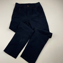 Load image into Gallery viewer, Boys Anko, navy stretch cotton chino pants, adjustable, Inside leg: 55cm, EUC, size 7,  