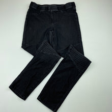 Load image into Gallery viewer, Girls Target, black stretchy denim leggings, Inside leg: 58cm, GUC, size 10,  