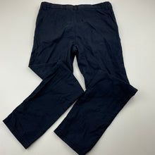 Load image into Gallery viewer, Boys H&amp;M, navy lightweight cotton chino pants, adjustable, Inside leg: 51cm, GUC, size 7,  