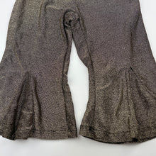 Load image into Gallery viewer, Girls Breakout Kids, metallic gold/black stretchy cropped pants, Inside leg: 30cm, EUC, size 5-6,  