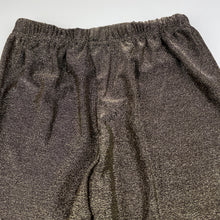 Load image into Gallery viewer, Girls Breakout Kids, metallic gold/black stretchy cropped pants, Inside leg: 30cm, EUC, size 5-6,  