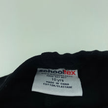 Load image into Gallery viewer, Girls Schooltex, black stretchy bike shorts, EUC, size 10,  