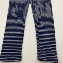 Load image into Gallery viewer, Girls Cotton On, navy &amp; silver stripe leggings, Inside leg: 46cm, GUC, size 6,  