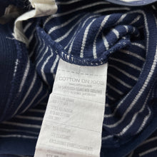 Load image into Gallery viewer, Girls Cotton On, navy &amp; silver stripe leggings, Inside leg: 46cm, GUC, size 6,  