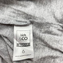 Load image into Gallery viewer, Boys Kids &amp; Co, grey marle t-shirt / top, FUC, size 6,  