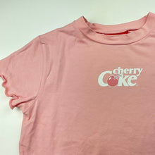 Load image into Gallery viewer, Girls Coca-Cola, stretchy cropped t-shirt / top, GUC, size 10,  