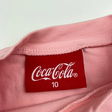 Load image into Gallery viewer, Girls Coca-Cola, stretchy cropped t-shirt / top, GUC, size 10,  