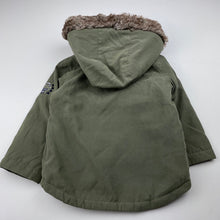 Load image into Gallery viewer, Boys Target, khaki hooded jacket / coat, dinosaur, GUC, size 1,  