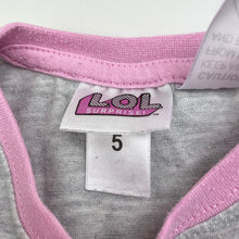 Load image into Gallery viewer, Girls LOL Surprise, long sleeve pyjama top, pilling, FUC, size 5,  