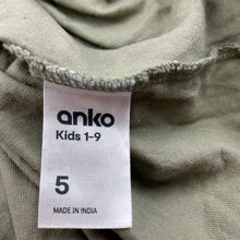 Load image into Gallery viewer, Girls Anko, khaki cotton t-shirt / top, butterfly, GUC, size 5,  