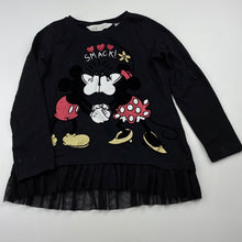 Load image into Gallery viewer, Girls H&amp;M, Disney Mickey &amp; Minnie stretchy long sleeve top, FUC, size 3-4,  