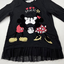 Load image into Gallery viewer, Girls H&amp;M, Disney Mickey &amp; Minnie stretchy long sleeve top, FUC, size 3-4,  