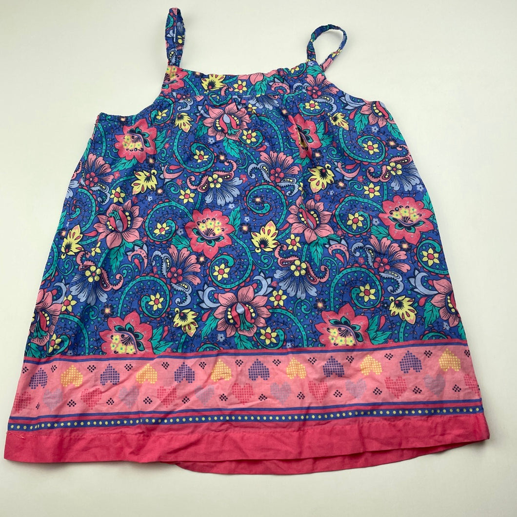 Girls Target, lightweight floral cotton summer top, GUC, size 6,  