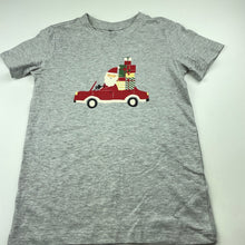 Load image into Gallery viewer, Boys Anko, grey marle Christmas t-shirt / top, EUC, size 8,  