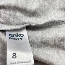 Load image into Gallery viewer, Boys Anko, grey marle Christmas t-shirt / top, EUC, size 8,  